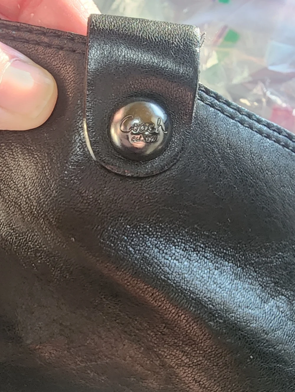 Coach Aliza black leather high heel ankle booties, Size 10 Pull On New W/out Box - Picture 5 of 9